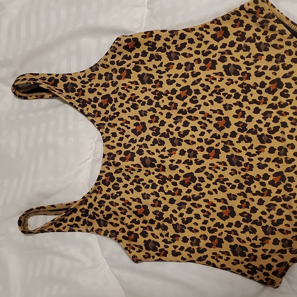 Leopard Print One Piece Body/bathing Suit - Picture 5 of 7